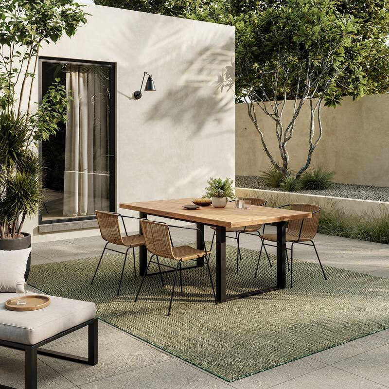 Nourison Horizon Indoor/Outdoor Chevron Area Rug - 6' x 9' - Green