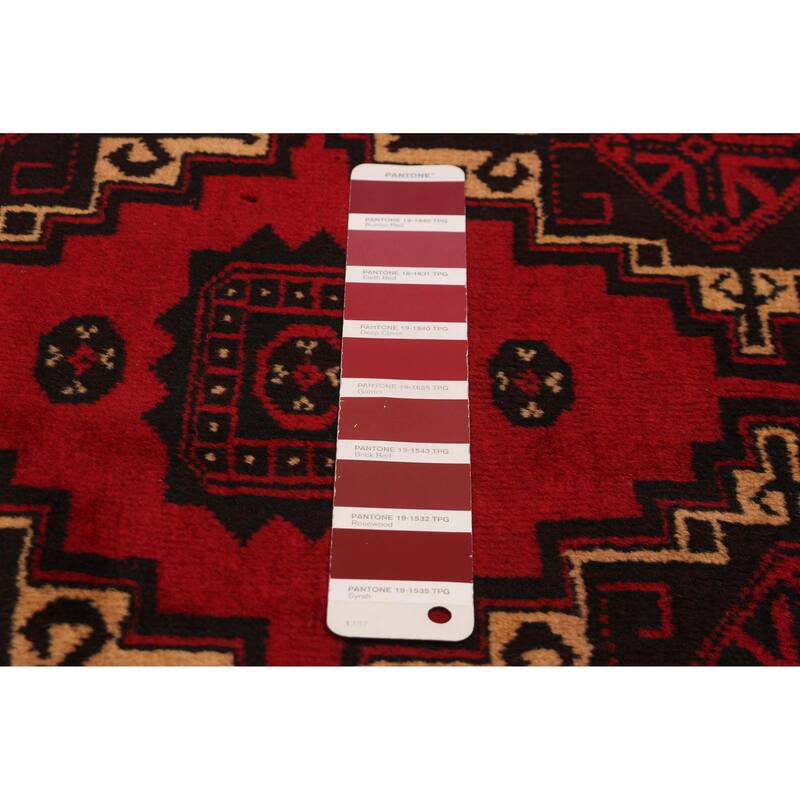 Teimani Red Rug 3'11" x 7'3" - 3'11 x 7'3