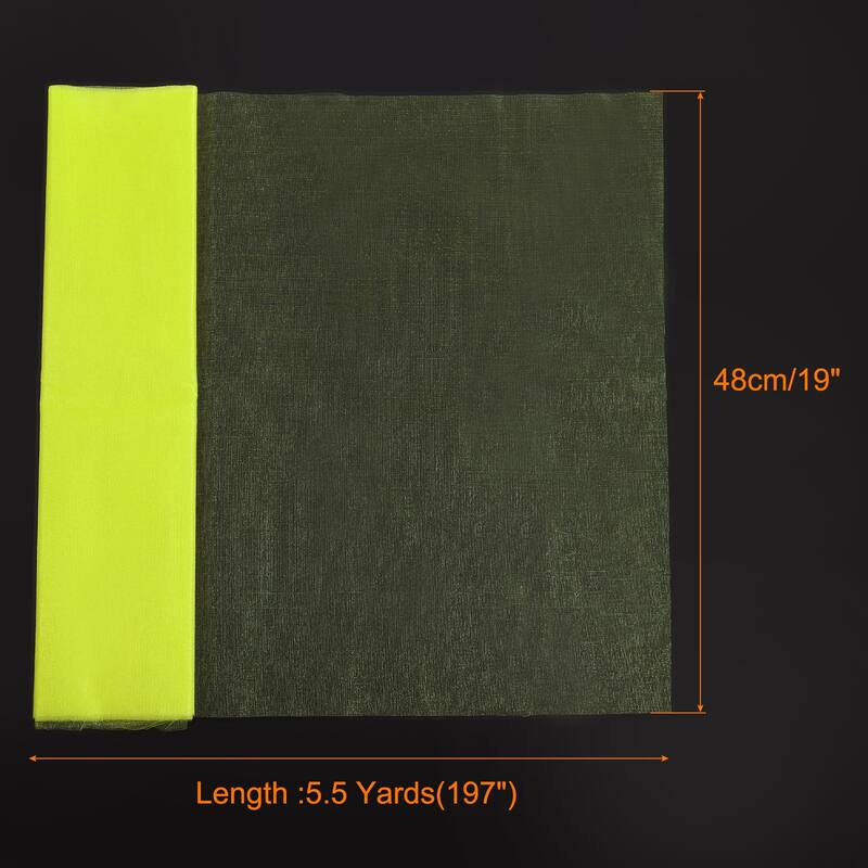 19" by 5.5 Yard Tulle Fabric Backdrop Curtains for Decor Wedding - Fruit Green