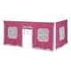 preview thumbnail 4 of 13, Max and Lily Cotton Underbed Curtain Fancy Pink/White