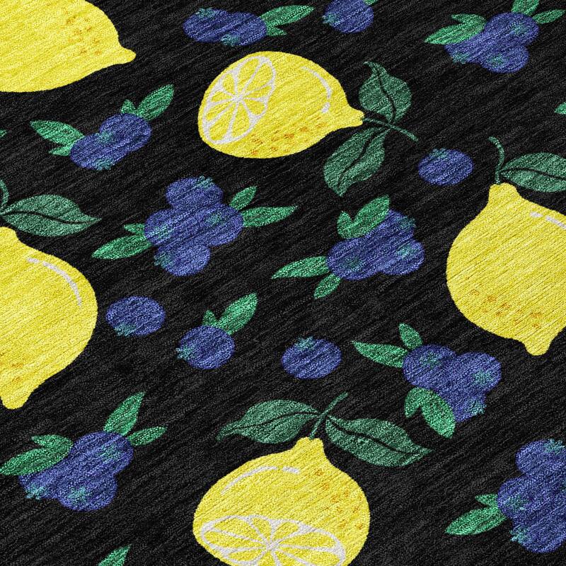 Machine Washable Indoor/ Outdoor Citrus Berry Chantille Rug