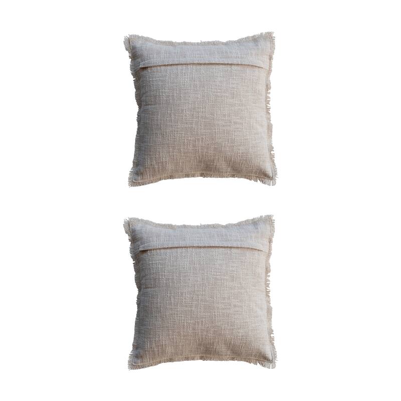 Cotton Slub Pillows with Flowers in Vase