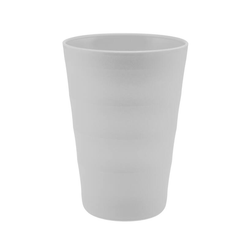 Break-Resistant Plastic Cups 12oz, Reusable Design - Set of 1 - White
