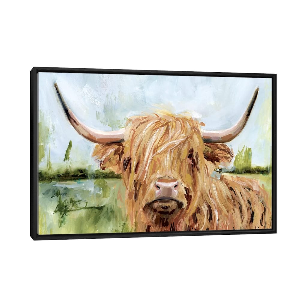 iCanvas "Highland Grazer I" by Victoria Borges Framed Canvas Print