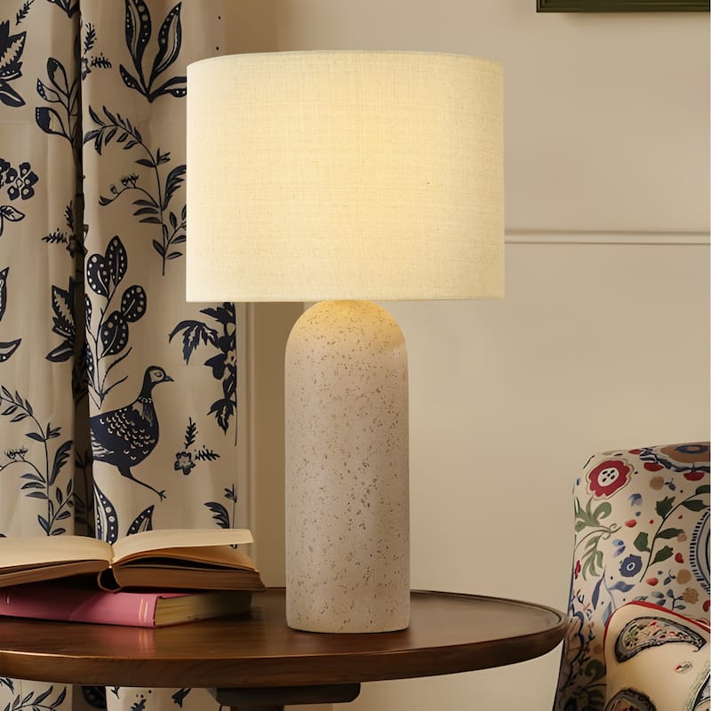 26.7" Ceramic Accent Table Lamp, Bedside Table Lamps With 3-way Dimming Switch