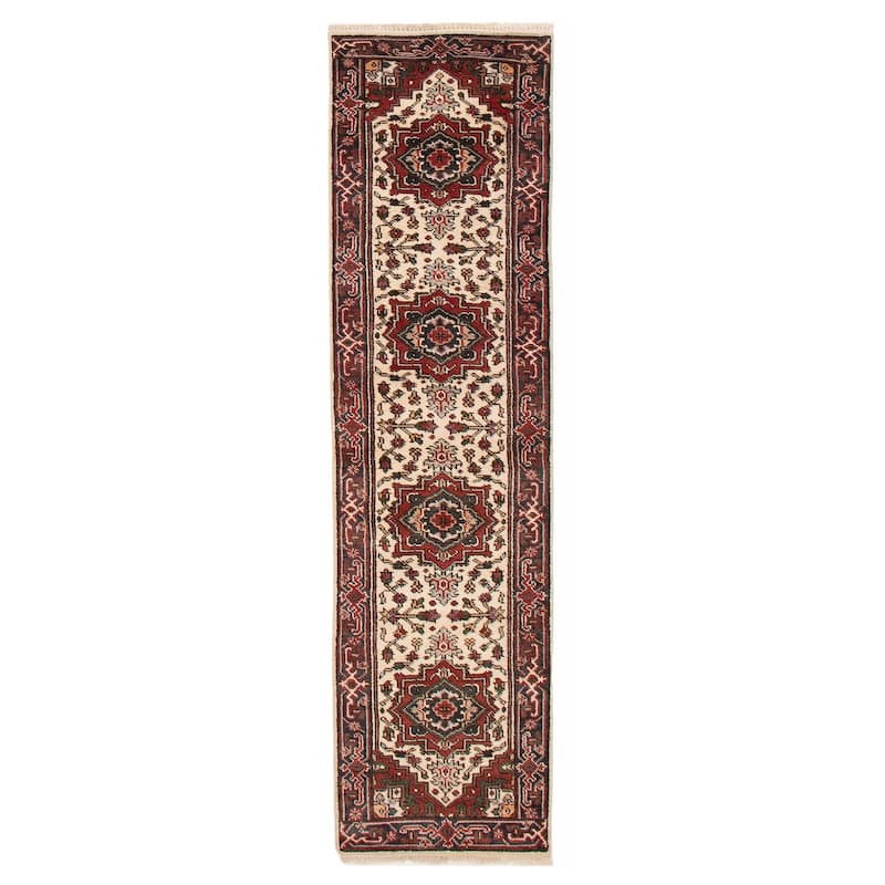 ECARPETGALLERY Hand-knotted Serapi Heritage Cream Wool Rug - 2'7 x 10'1 - Cream - 2'7 x 10'1