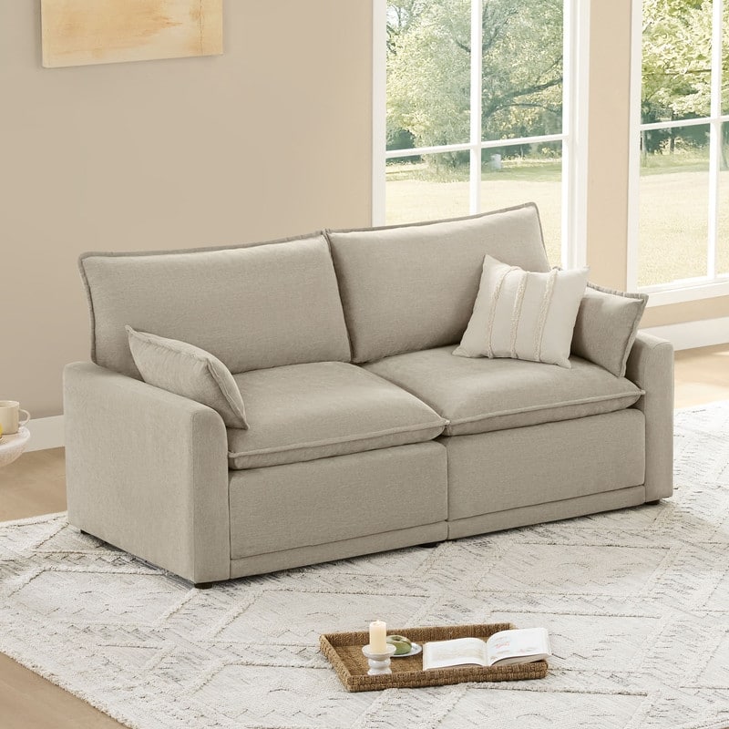 Spruce & Spring Modular Couch Oversized Sectional Sofa for Living Room