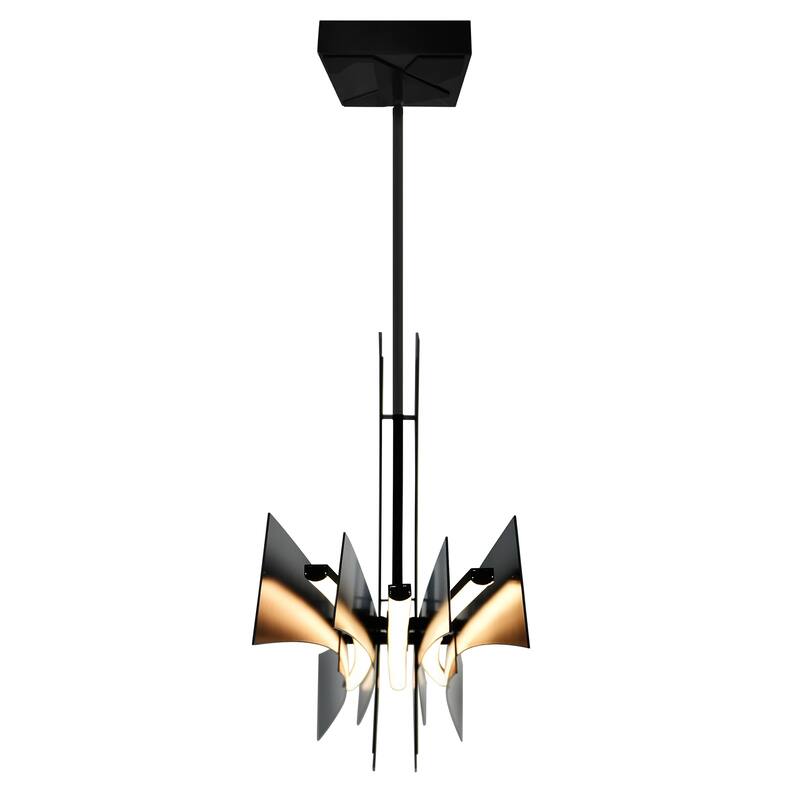 Solara Integrated LED 50in Black Chandelier