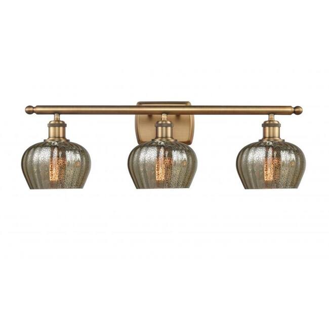 Innovations Lighting Fenton 3 Light 26" Wide Bathroom Vanity Light - Brushed Brass / Mercury