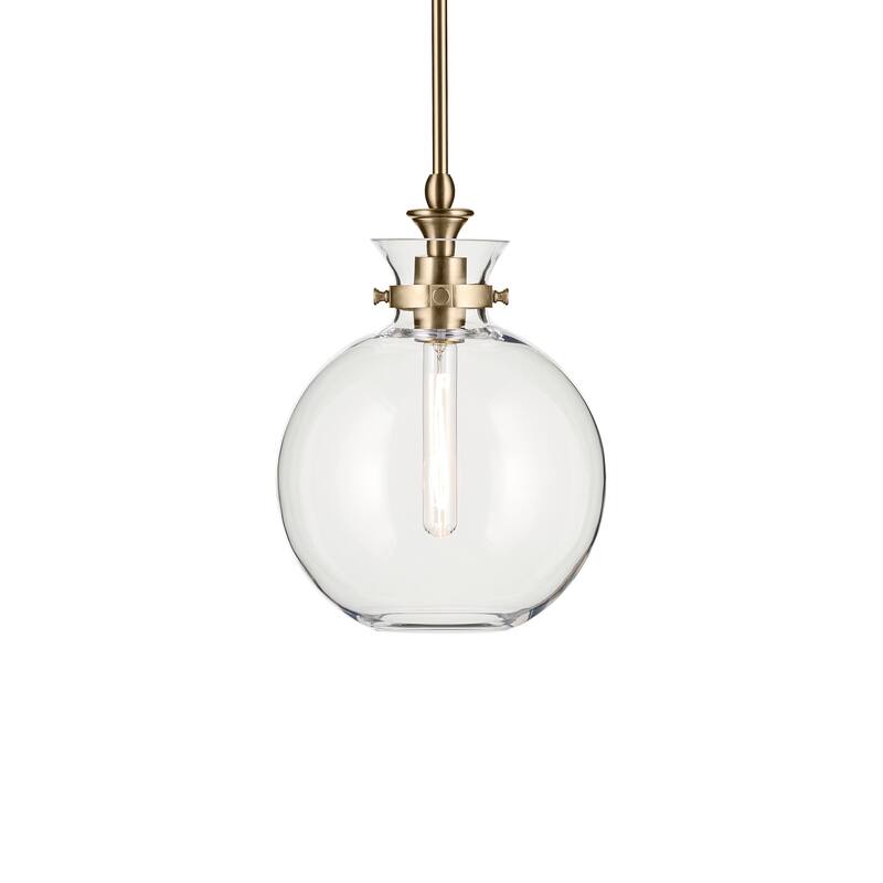 Kichler Lighting Laria 10.25 Inch 1 Light Pendant with Clear Glass in Champagne Bronze