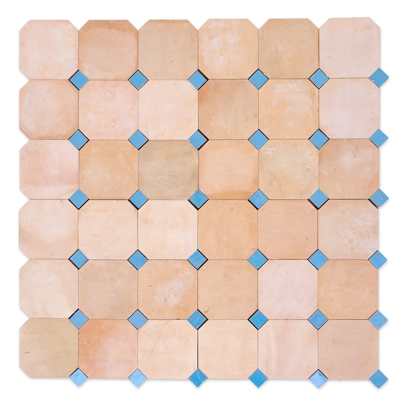 Contemporary Zellige Panels, 12" X 12" X 1/2", Terracotta - Skylight Accents