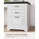 preview thumbnail 6 of 156, Farmhouse Executive L Shaped Desk Home Office Desk with Drawers and Storage Cabinet & Power Outlet