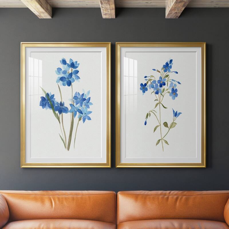 Blue Blossom Botanical I Premium Framed Print - Ready to Hang
