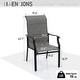 preview thumbnail 17 of 36, Patio Dining Set 9/7 Pieces Outdoor Metal Furniture Set, 8/6 C Spring Motion Chairs and 1 Expandable Table