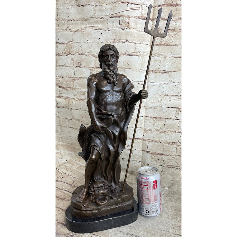 Atlantis Poseidon Neptune Sea Greek God Marine Ocean Art Bronze Marble Statue