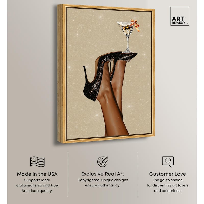 Martini on Display Canvas by Art Remedy