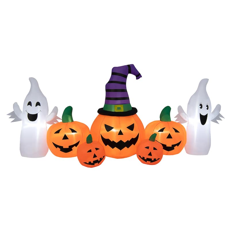 Costway 9FT Long Halloween Inflatable Pumpkins Self Inflating - See Details