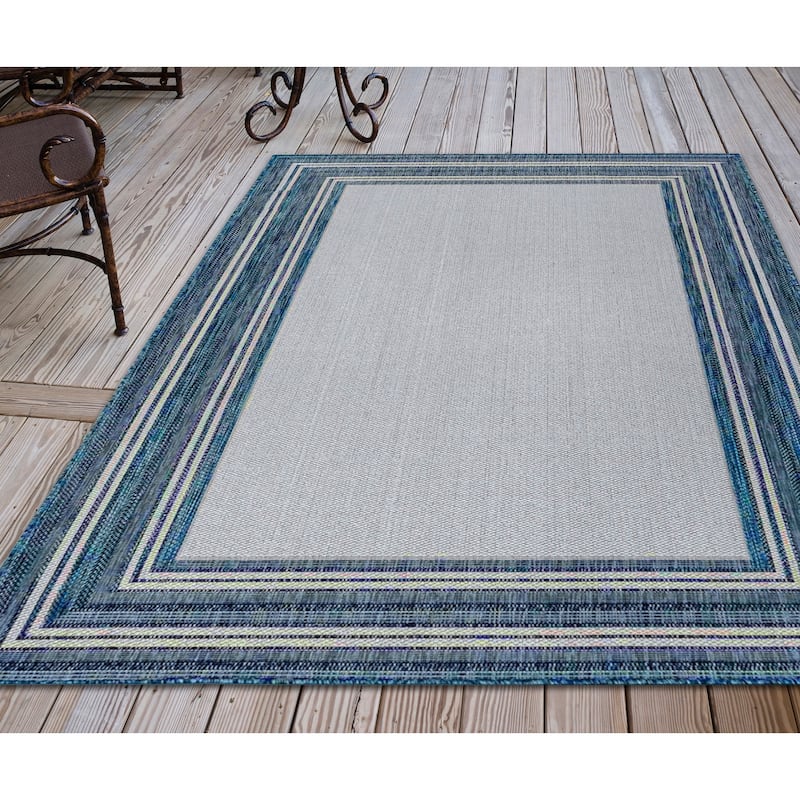 Liora Manne Carmel Multi Border Indoor/ Outdoor Area Rug