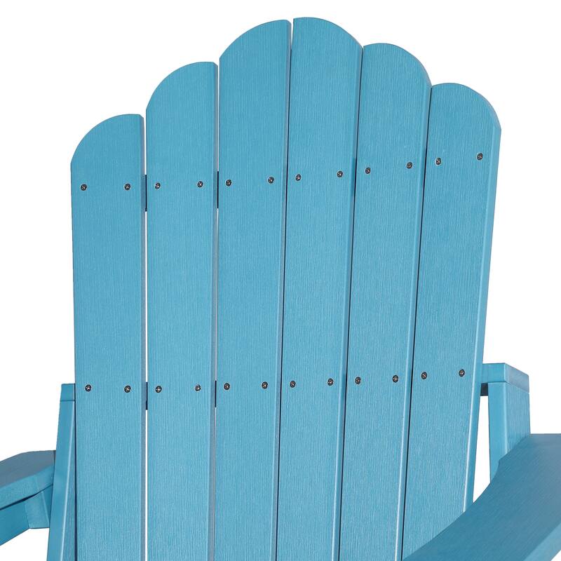 Haven Folding Poly Resin Plastic Adirondack Chair