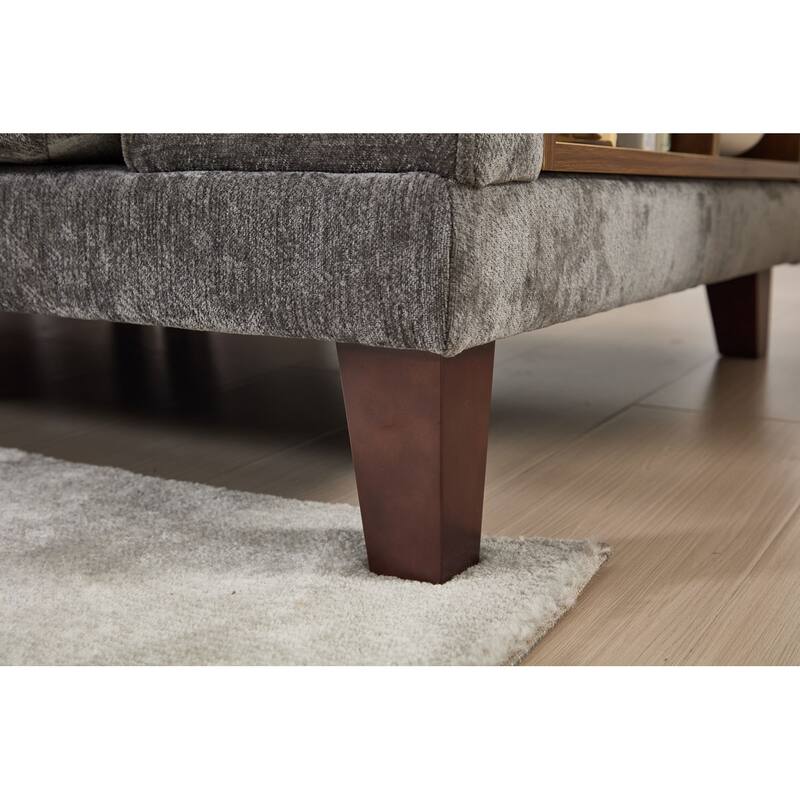 Transitional Modular Storage Sectional with Ottoman