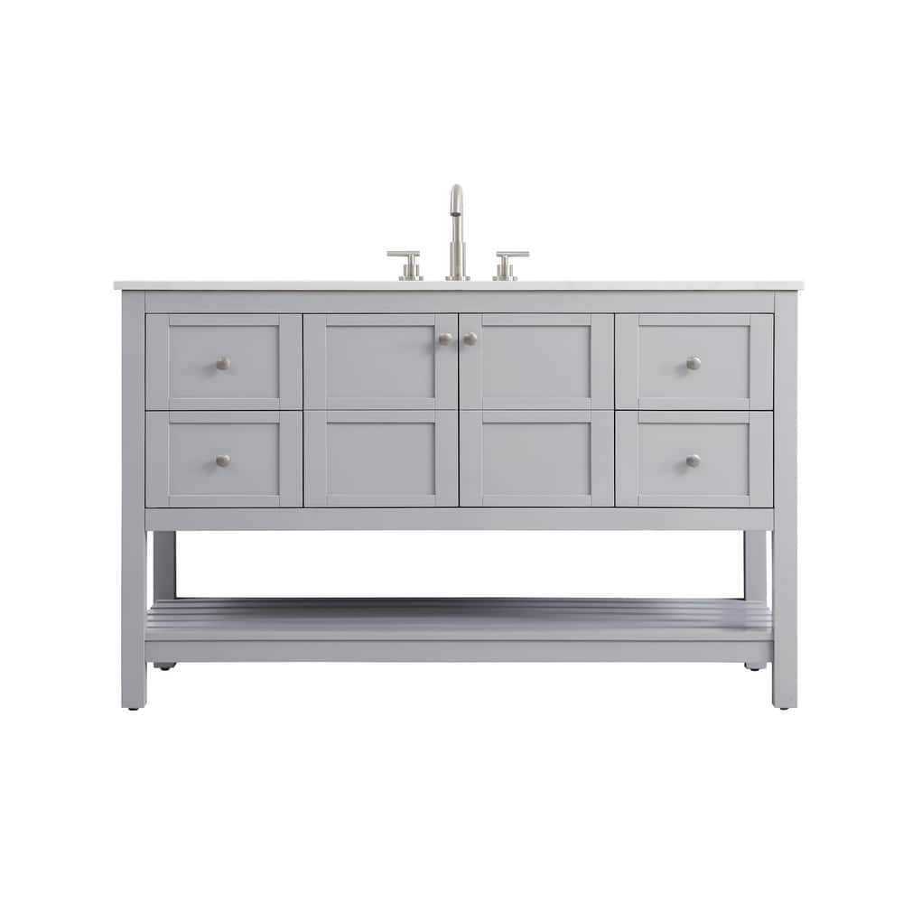 Elegant Lighting VF16454 Theo 54" Free Standing Single Basin Vanity