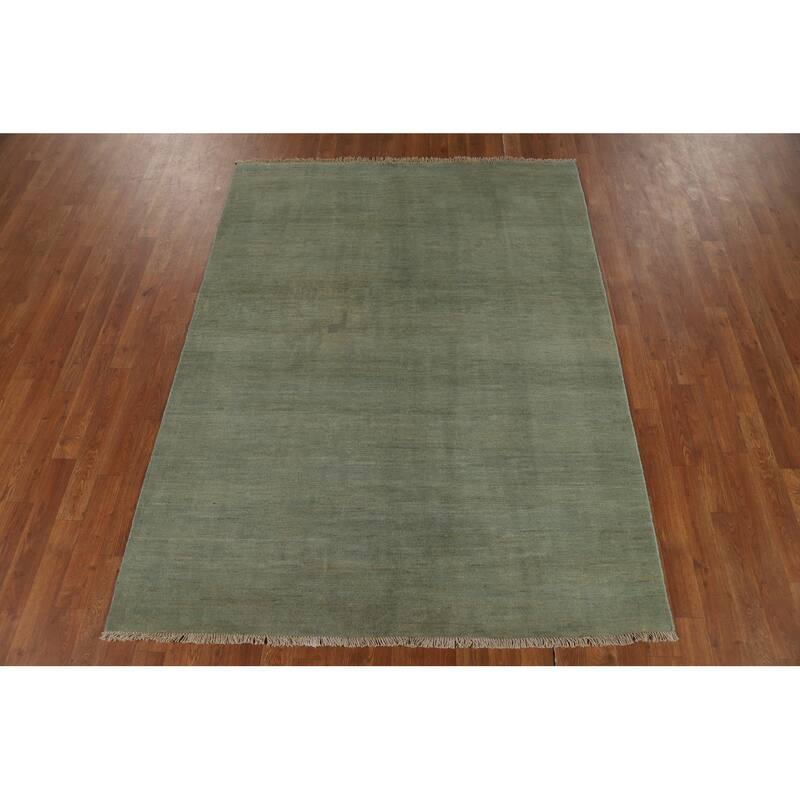 Gabbeh Modern Oriental Rug Hand-Knotted Wool Carpet - 5'0"x 6'5"