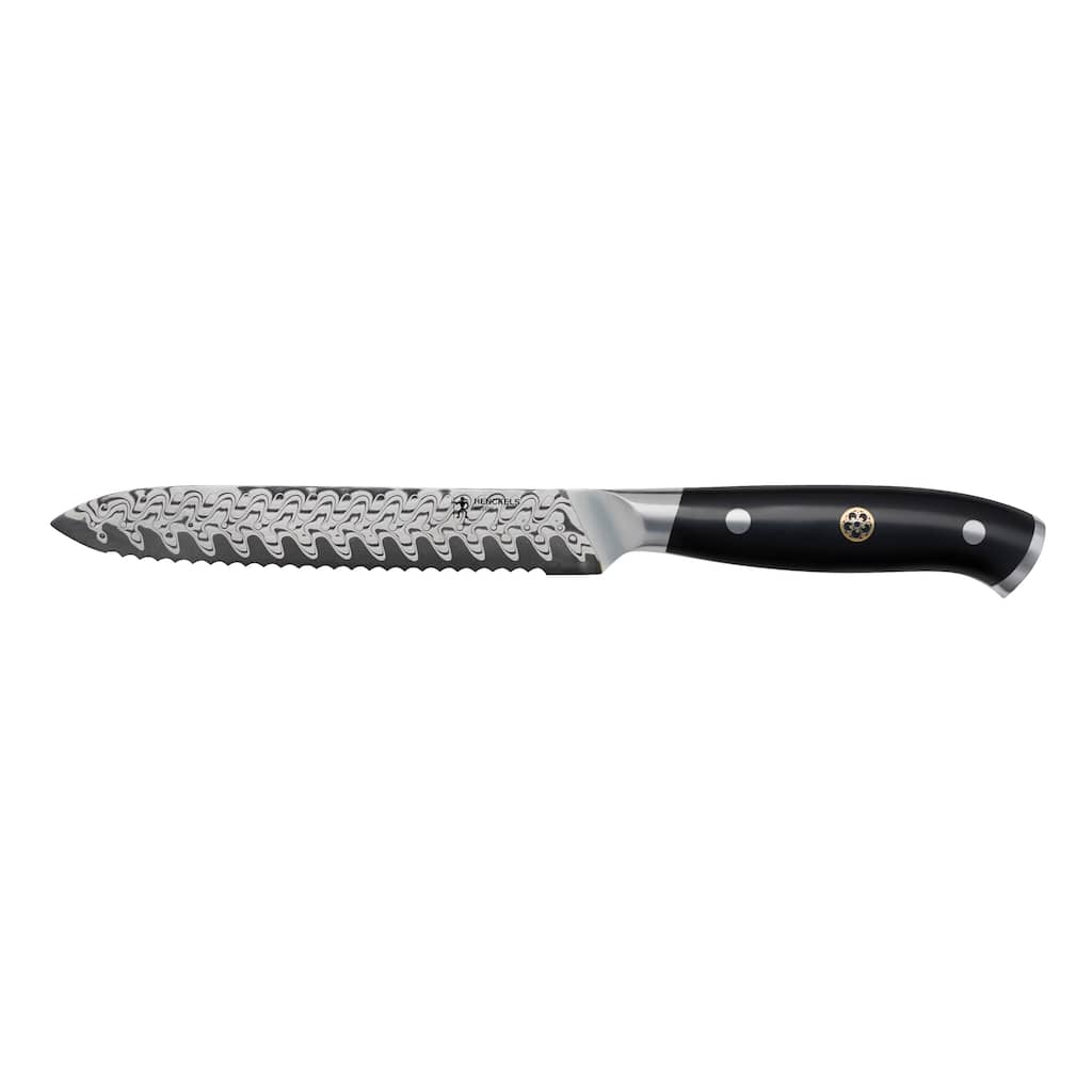 Henckels Compass Damascus 5-inch Serrated Utility Knife