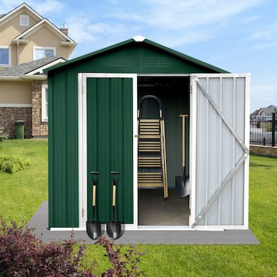 GDFStudio - Ethan Marshall Compact and Durable 4ft x 6ft Outdoor Storage Shed for Efficient Garden Organization