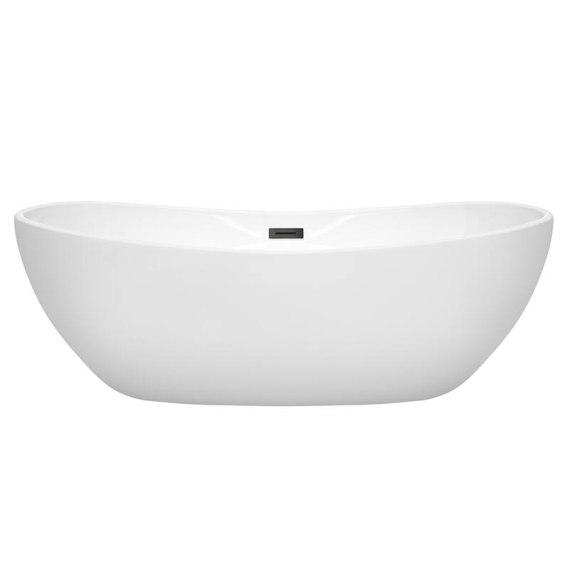 Wyndham Collection Rebecca 70" Free Standing Acrylic Soaking Tub with