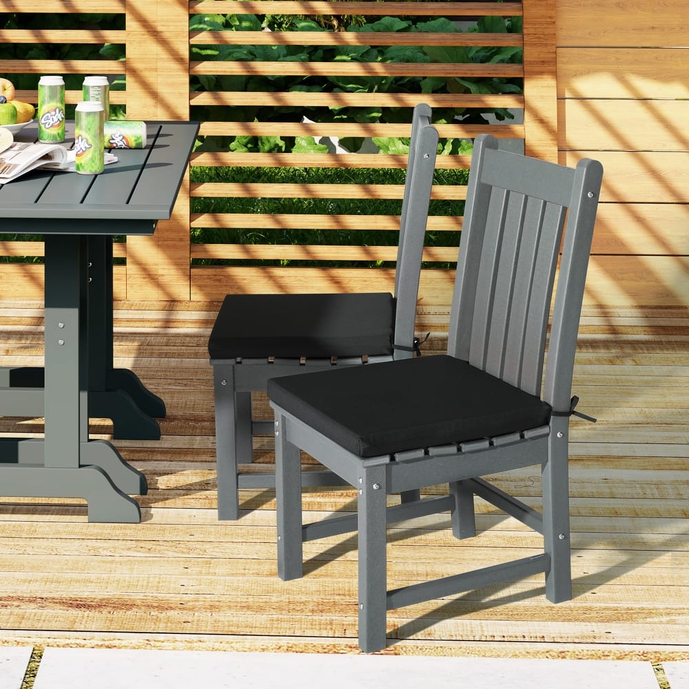 Fading Free All Weather Outdoor Patio Dining Chair Seat Cushions - (Set of 4)