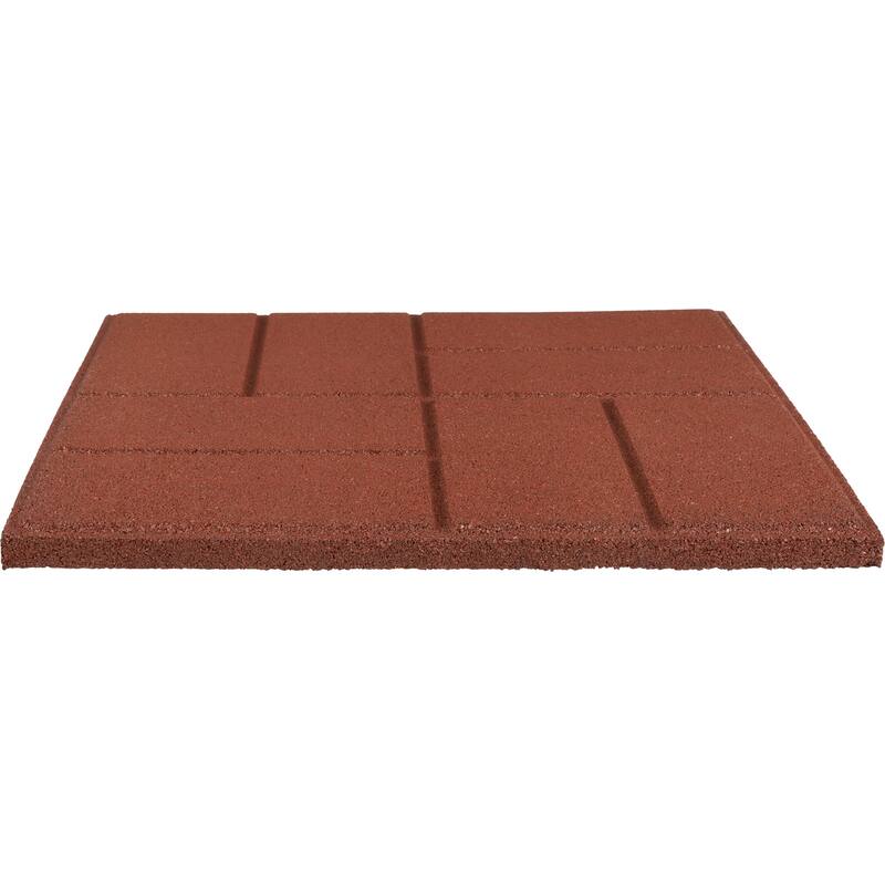 Pure Garden Rubber Deck Tiles 8-Pack - 28SQFT Outdoor Flooring Pavers