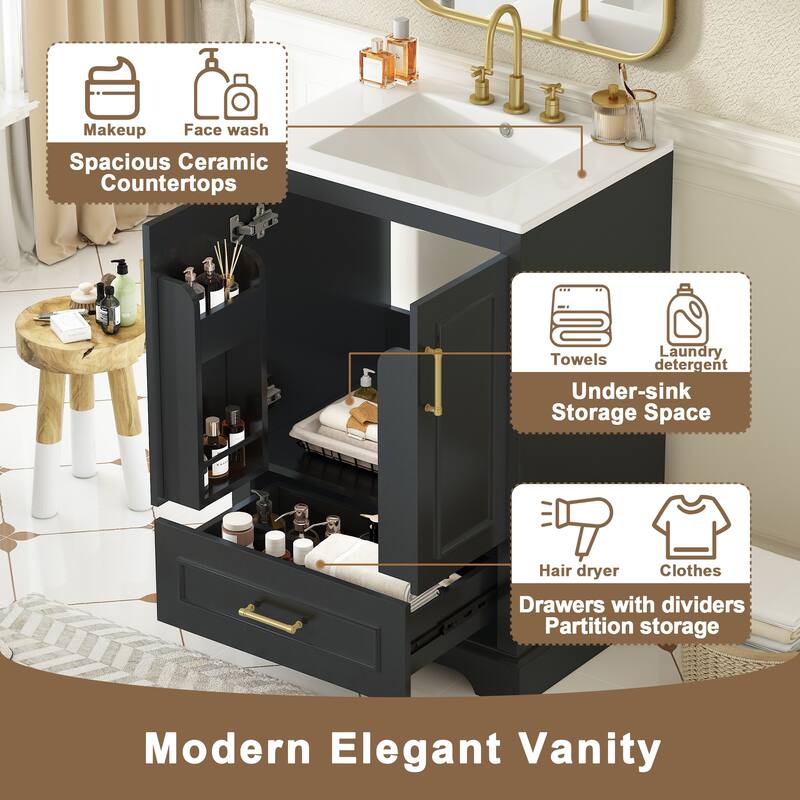 24"Bathroom Vanity with Sink