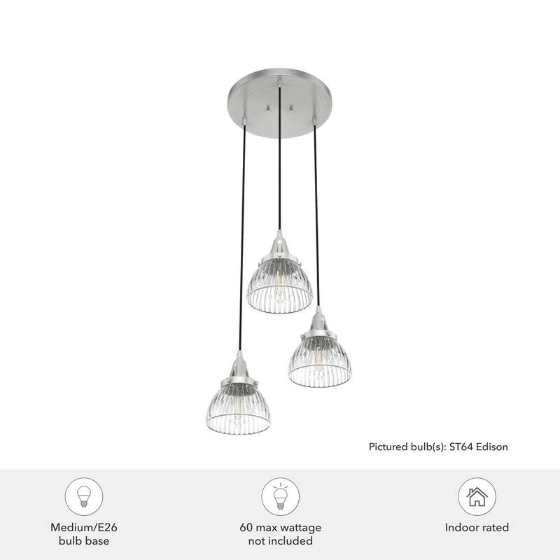 Hunter Cypress Grove 3-Light Cluster Pendant - Island, Dining Room, Entry - Transitional