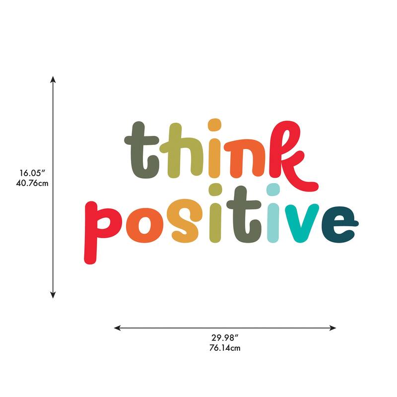 RoomMates Think Positive Multicolor Wall Quote Decals