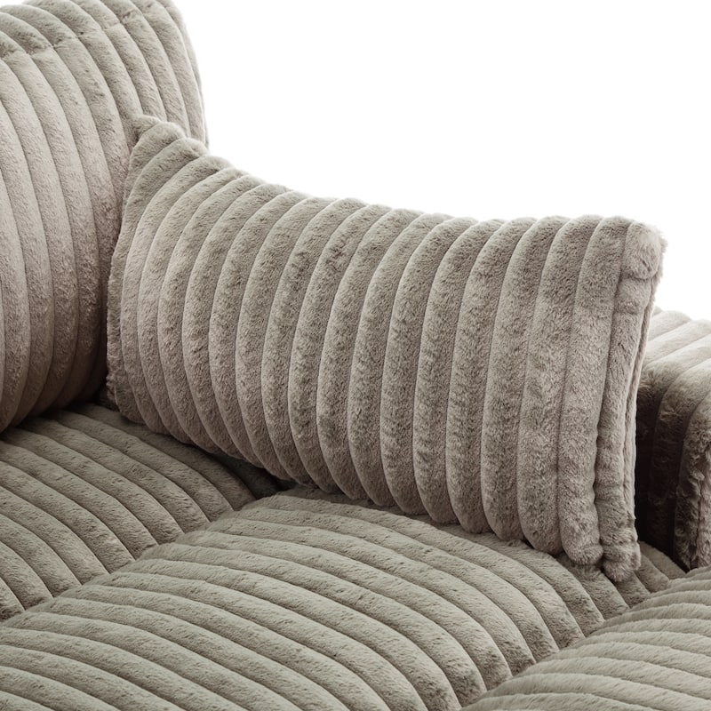 Oversized L-Shape Upholstered Chaise Lounge Sofa Couch