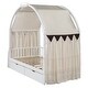 preview thumbnail 8 of 18, Twin Ground-Level Canopy Bed with Tent and Drawers