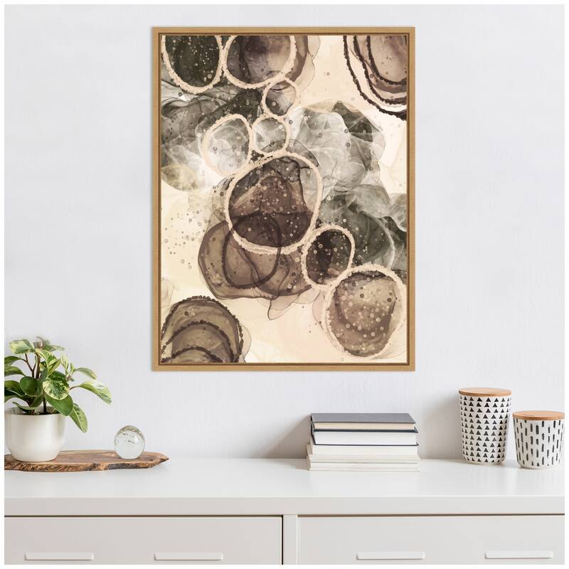 Kate and Laurel Sylvie Sand Detail #4 Framed Canvas by Alicia Bock