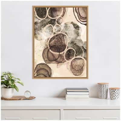 Kate and Laurel Sylvie Sand Detail #4 Framed Canvas by Alicia Bock