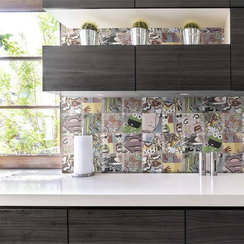 Merola Tile Bombato Decor York 5-7/8" x 5-7/8" Ceramic Wall Tile