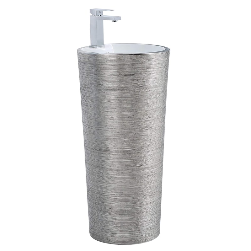 Fine Fixtures VANNES PEDESTAL 16"X16" BRUSHED GOLD - Brushed Silver