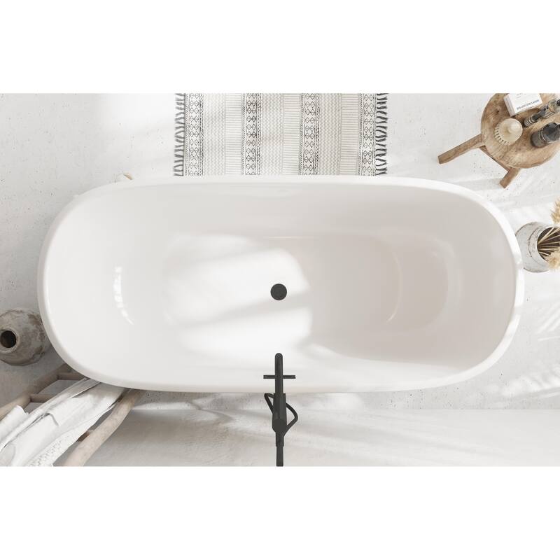 Cameron Soaking Bathtub in Glossy White