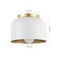 preview thumbnail 3 of 8, SAFAVIEH Lighting Peale 8-Inch Metal Flush Mount Ceiling Light - 8" W x 8" D x 6" H