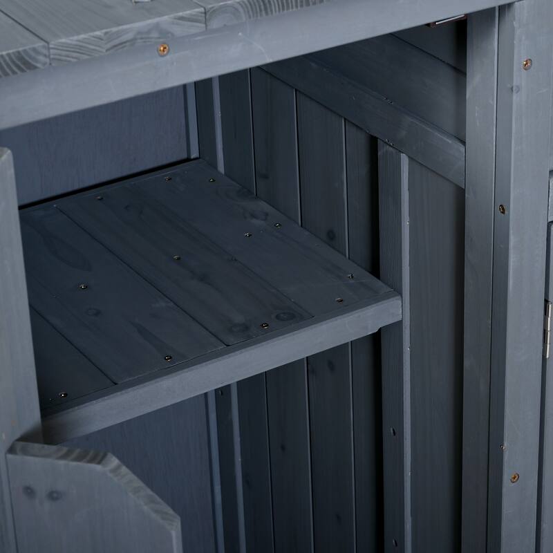 65" Solid Fir Wood Potting Bench with Hutch, Garden Workstation Table with Drawer, Spice Rack & Shelves