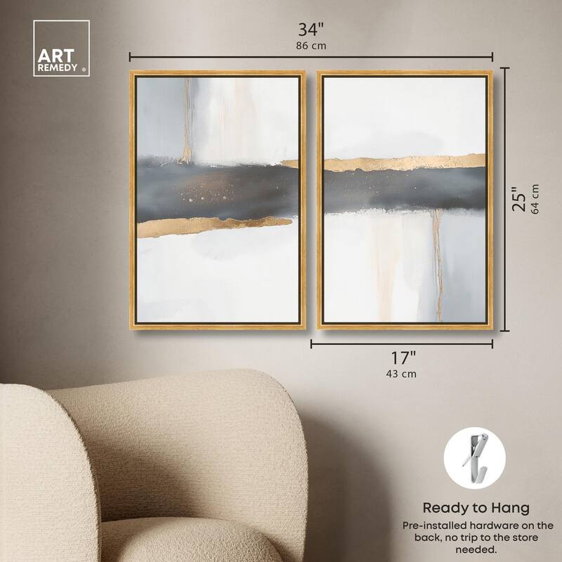 Azure Horizon I Canvas Set of 2 by Art Remedy