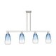 preview thumbnail 35 of 47, Innovations Lighting Urban Downtown - Brookhaven Almond - 4 Light 48" Stem Hung Island Light Sapphire Blue/Brushed Satin Nickel