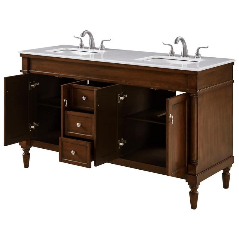 Elegant Lighting VF13060D Lexington 60" Free Standing Double Basin