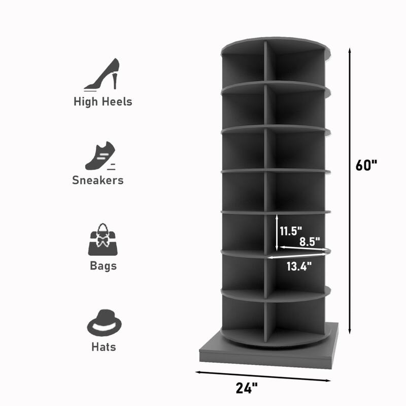 360 Rotating Shoe Cabinet with 7 layers