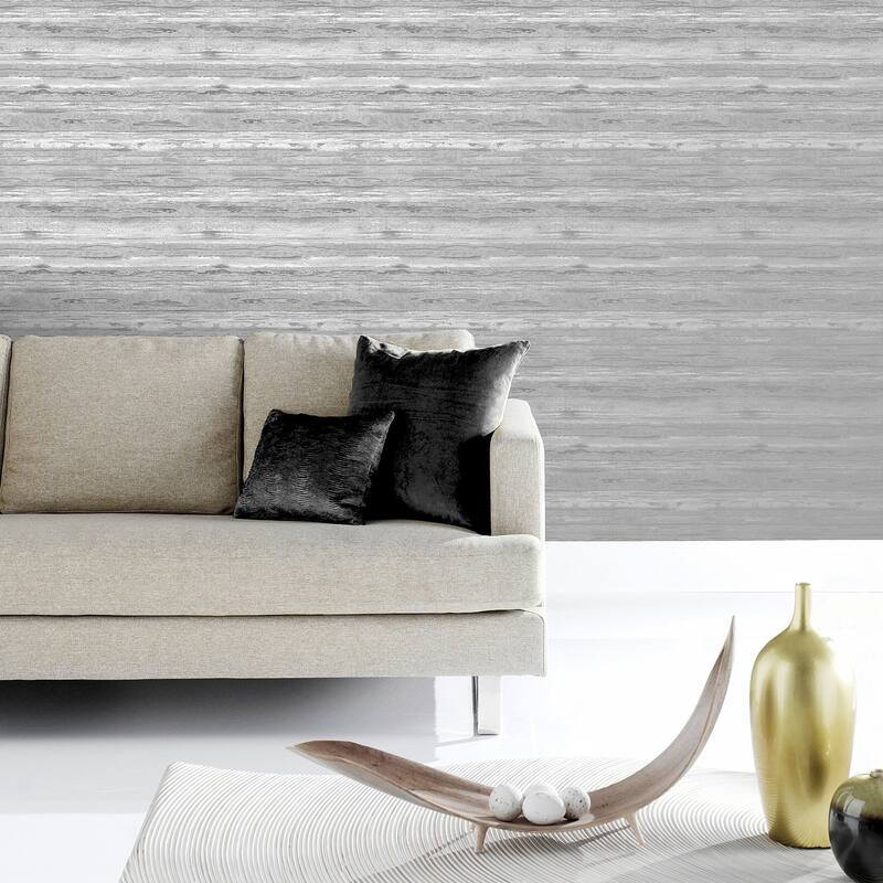 Arthouse Philomena Silver Striated Wallpaper