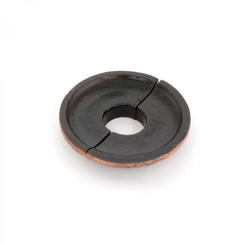 Copper Oil Rubbed Finish Radiator Flange Triple Roped 3/4" (IPS) pipe flange: 1" I D; 3-1/8" OD Renovators Supply - Brown - Copper