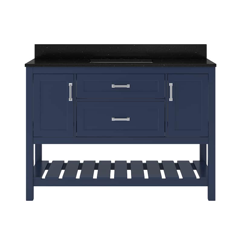 CRAFT + MAIN LSVT4922D-QBG Lawson 49" Free Standing Single Basin - Aegean Blue